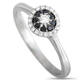 Piero Milano 0.28ctw Black and White Diamond 18K Ring