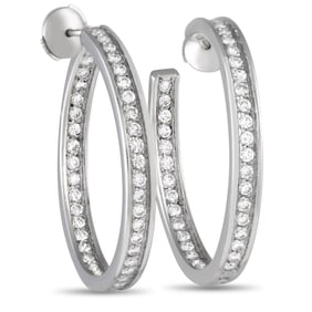 Cartier 3.00ctw Diamond and 18K White Gold Earrings