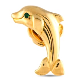 Cartier 18K Yellow Gold Dolphin Brooch