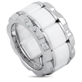 Tag Heuer Stainless Steel and Ceramic Ring W/Diamond