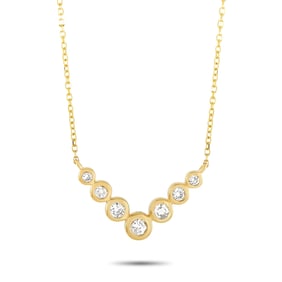 14K Yellow Gold and 0.25ctw Diamond 16" Necklace