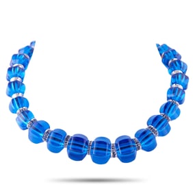 Baccarat Sherazade 18K, Sapphire, Crystal Necklace