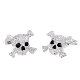 de Grisogono 3.50ctw Diamond and 18K Skull Cufflinks