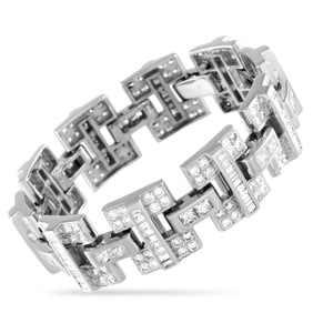 18.35ctw Diamond and 14K White Gold 8" Bracelet