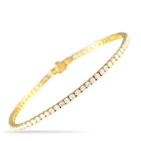 3.02ctw VVS2-VS1/E-F Lab Grown Diamond 14K Bracelet