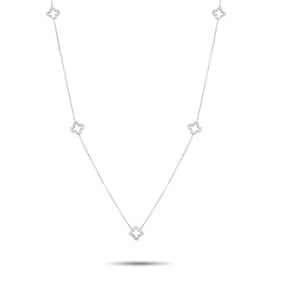 1.00ctw Diamond and 14K White Gold 36" Necklace