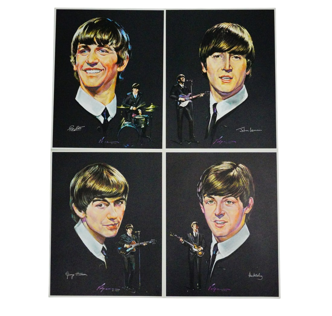 The Beatles Lot of (4) 1964 Nicholas Volpe Prints (1 of 13)