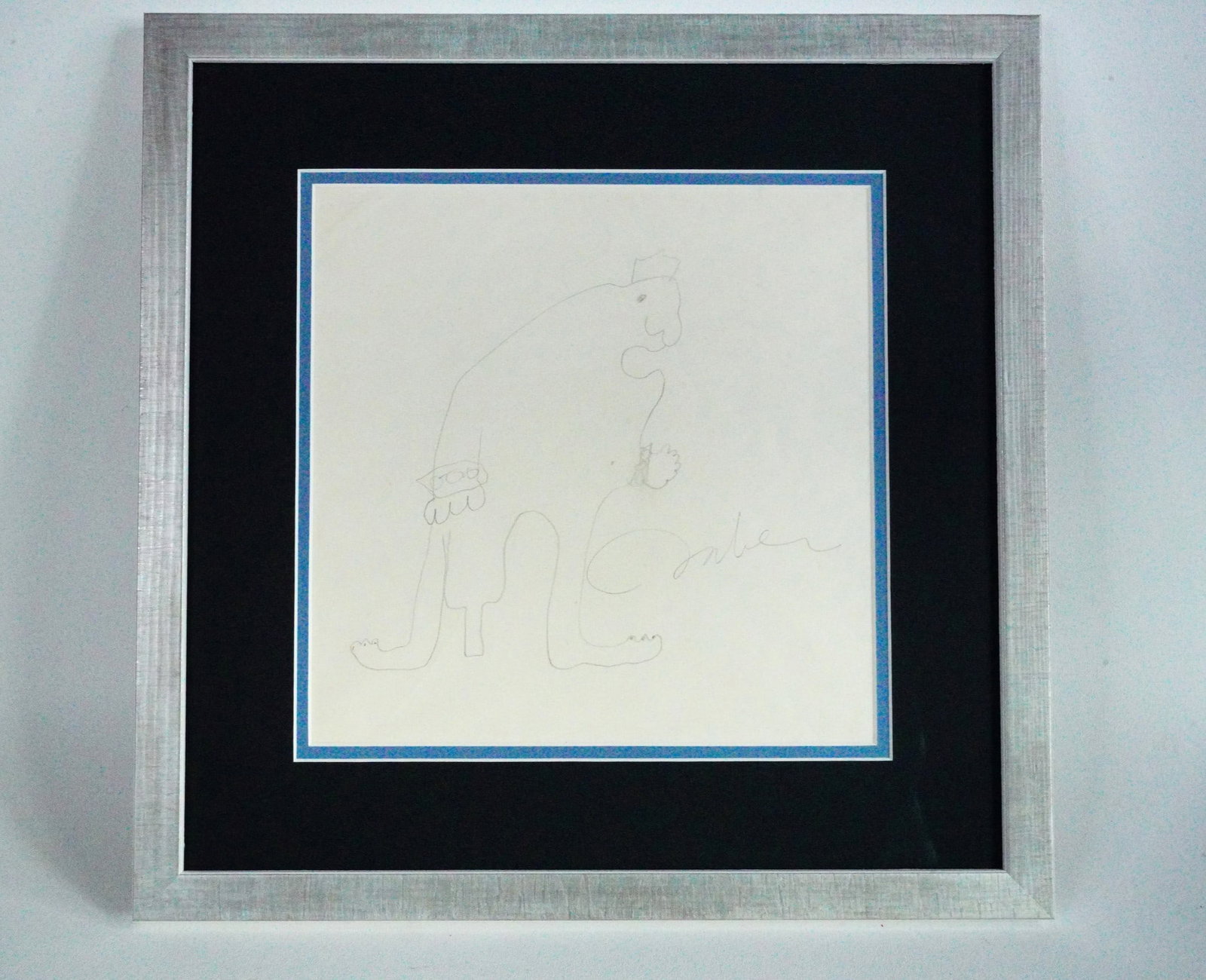 John Lennon Signed Pencil Drawing in Framed Display (1 of 5)
