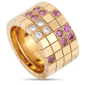 Cartier Lanieres 0.80ctw Sapphire and Diamond 18K Ring