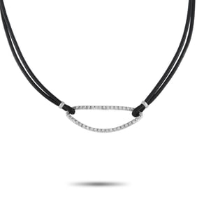 Piero Milano 0.72ctw Diamond, 18K and Cord Necklace