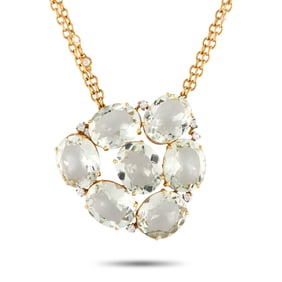 Casato 0.30ctw Diamond, Prasiolite and 18K Necklace