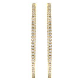 4.25ctw VVS2-VS1/E-F Lab Grown Diamond 14K Earrings