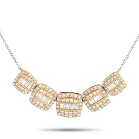 14K White/Yellow Gold and 0.90ctw Diamond Necklace