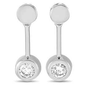 14K White Gold and 0.60ctw Diamond Earrings