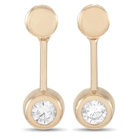 14K Yellow Gold and 0.60ctw Diamond Earrings