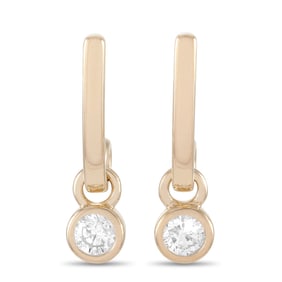 14K Yellow Gold and 0.40ctw Diamond 0.65" Earrings
