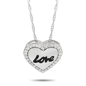 14K and 0.10ctw Diamond Love Heart Necklace