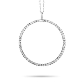 14K White Gold and 0.50ctw Diamond 18" Necklace