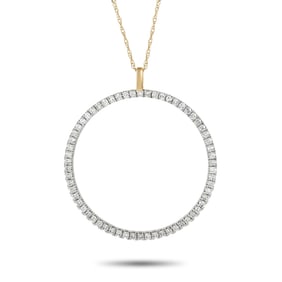 14K Yellow Gold and 0.50ctw Diamond 18" Necklace
