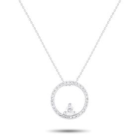 14K White Gold and 0.25ctw Diamond 20" Necklace