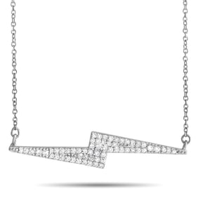 14K and 0.25ctw Diamond Lightning Bolt Necklace