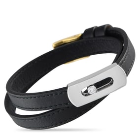 Messika My Move 18K, Leather, and Diamond Bracelet