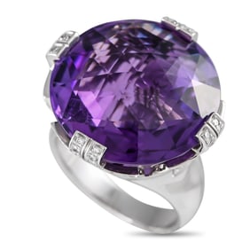 Bvlgari Parentesi 18K, 0.70ctw Diamond, Amethyst Ring