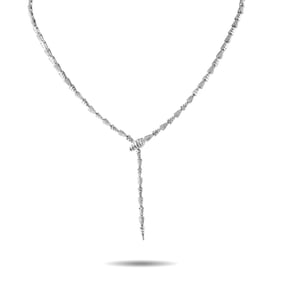 2.00ctw Diamond and 14K White Gold Lariat Necklace