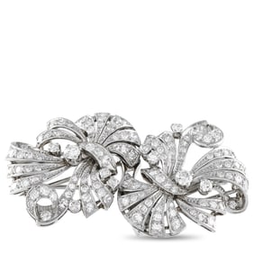2.75ctw VS2-SI1/G-H Diamond and Platinum Brooch