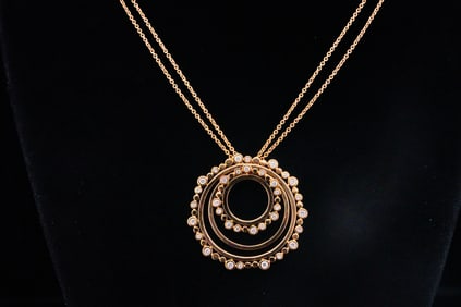 Bucherer 0.70ctw Diamond 18K Rose Gold Necklace