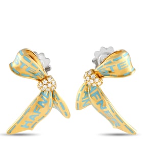 Stefan Hafner 0.30ctw Diamond, Enamel, 18K Earrings