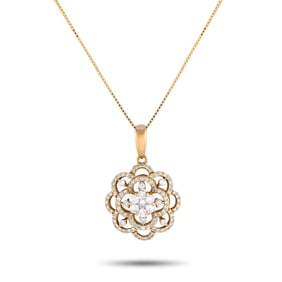 1.00ctw Diamond and 18K Yellow Gold Necklace