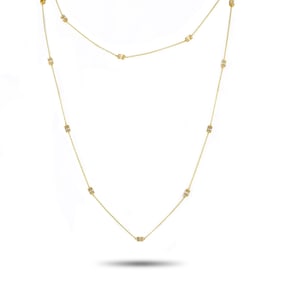 14K Yellow Gold and 0.80ctw Diamond 36" Necklace