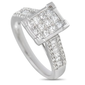 1.00ctw SI1-SI2/H-J Diamond and 14K White Gold Ring