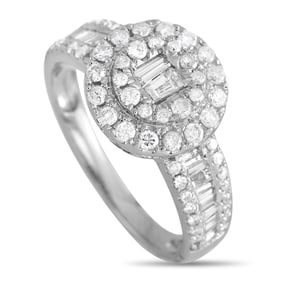 1.00ctw SI1-SI2/H-J Diamond and 14K White Gold Ring