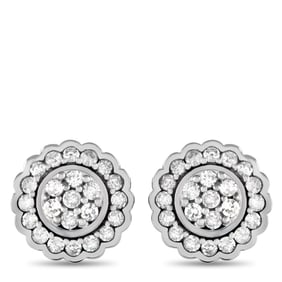 14K White Gold and 0.50ctw Diamond 0.40" Earrings