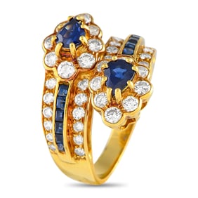 Graff 1.50ctw Sapphire, 0.75ctw Diamond and 18K Ring