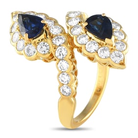 Van Cleef & Arpels Diamond, Blue Sapphire and 18K Ring
