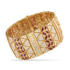 Marconi Geneve 25ctw Diamond, 23ctw Ruby, 18K Bracelet