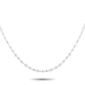 5.50ctw Diamond and 18K White Gold 36" Necklace