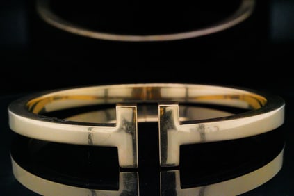 Tiffany & Co. 18K Yellow Gold T Square Bracelet, Medium