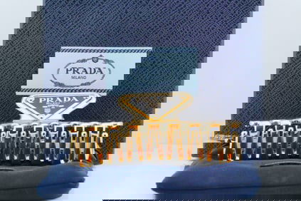 Prada Gold Metal Hair Clip W/Box (Never Used)