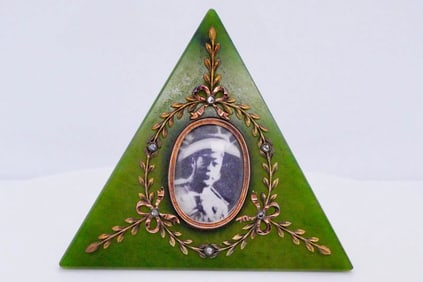 Karl Faberge 56 Gold and Nephrite Frame (Christie's)