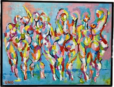 Uno (American) "Big Love Dancing" Painting
