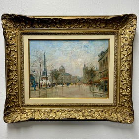 Signed Oil on Canvas Impressionist-Style Painting