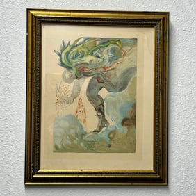 Salvador Dali "Giants" 1960 Woodblock Engraving