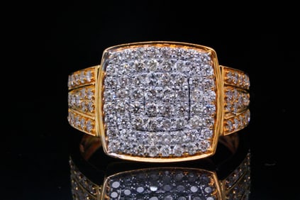 1.50ctw SI1-SI2/G-H Diamond and 14K Yellow Gold Ring