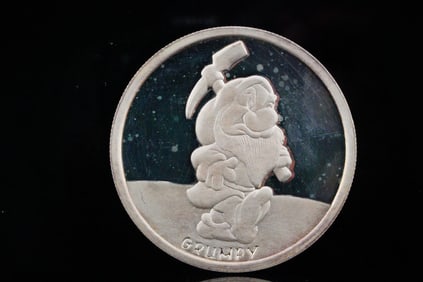 Snow White's 50th Anniversary .999 Silver 5 Troy Oz Coin