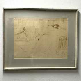 After Henri de Toulouse Lautrec "Lassitude" Lithograph
