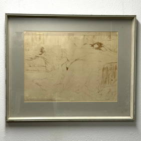 After Henri de Toulouse Lautrec "Lassitude" Lithograph (1 of 6)